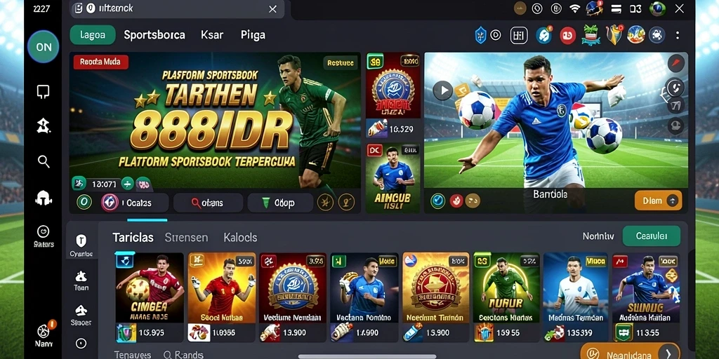 Tampilan gameplay Sportsbook yang menarik di 888IDR.