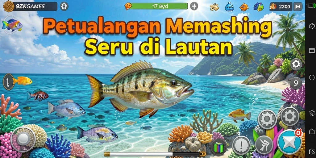 Tangkapan ikan yang spektakuler dalam gameplay 9ZKGAMES.