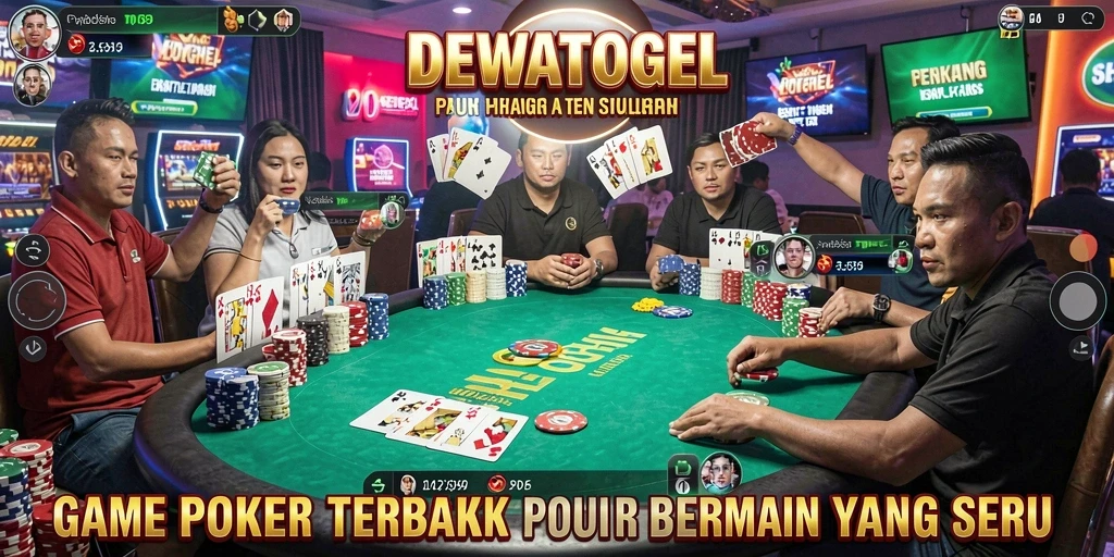Tampilan menarik gameplay Poker di DEWATOGEL.