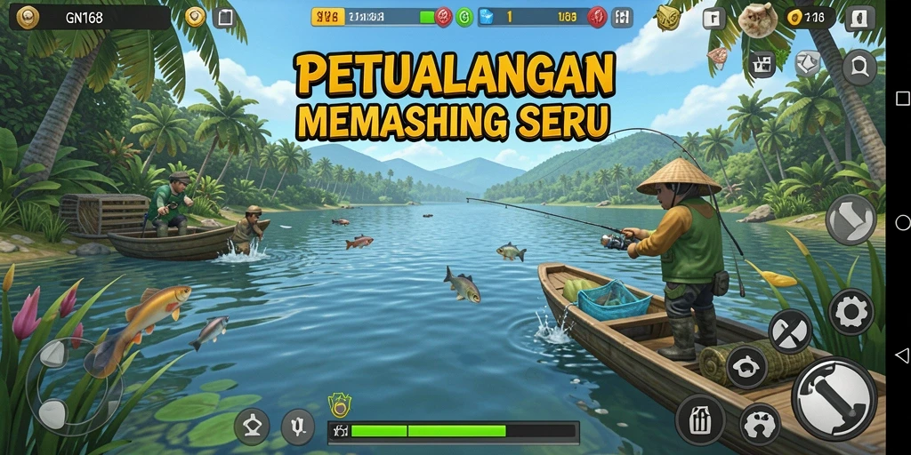 Menampilkan gameplay seru di bawah laut dengan ikan yang beragam.