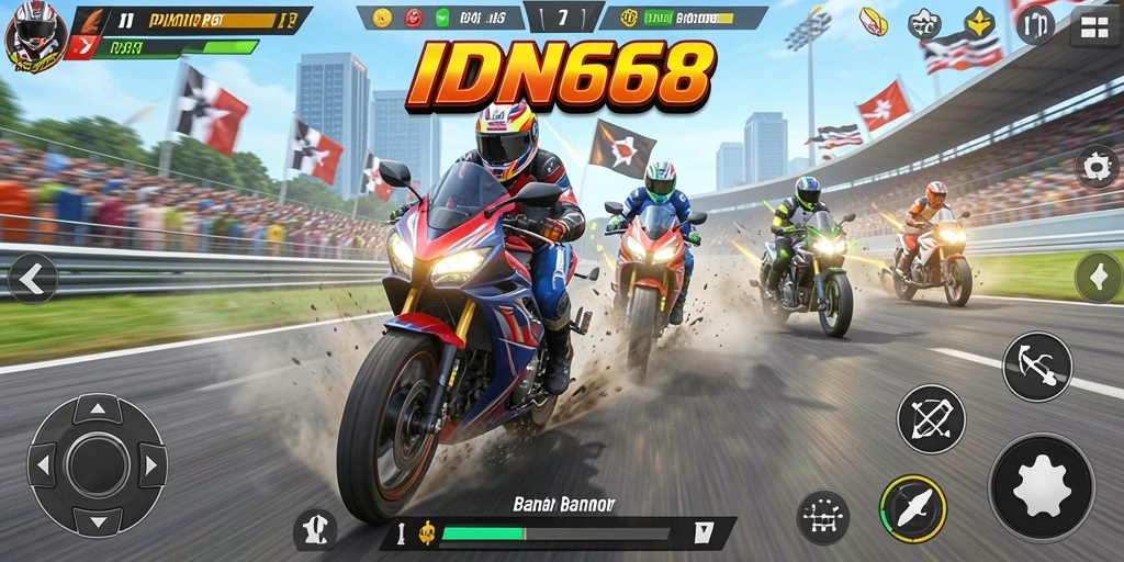 Tampak balapan motor yang mendebarkan di IDN668.